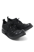 画像をギャラリービューアに読み込む, BORIS BIDJAN SABERI HORSE PUNCHING LEATHER DERBY SHOES / WASHED &amp; HAND-TREATED &quot;SHOE1-SIN&quot; (BLACK)