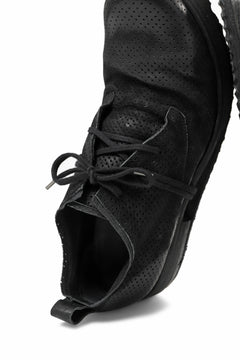 画像をギャラリービューアに読み込む, BORIS BIDJAN SABERI HORSE PUNCHING LEATHER DERBY SHOES / WASHED &amp; HAND-TREATED &quot;SHOE1-SIN&quot; (BLACK)