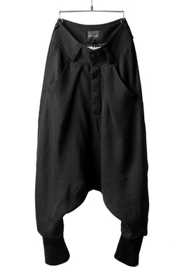 SOSNOVSKA SAGGING VOLUMETRIC RIB PANTS (BLACK)