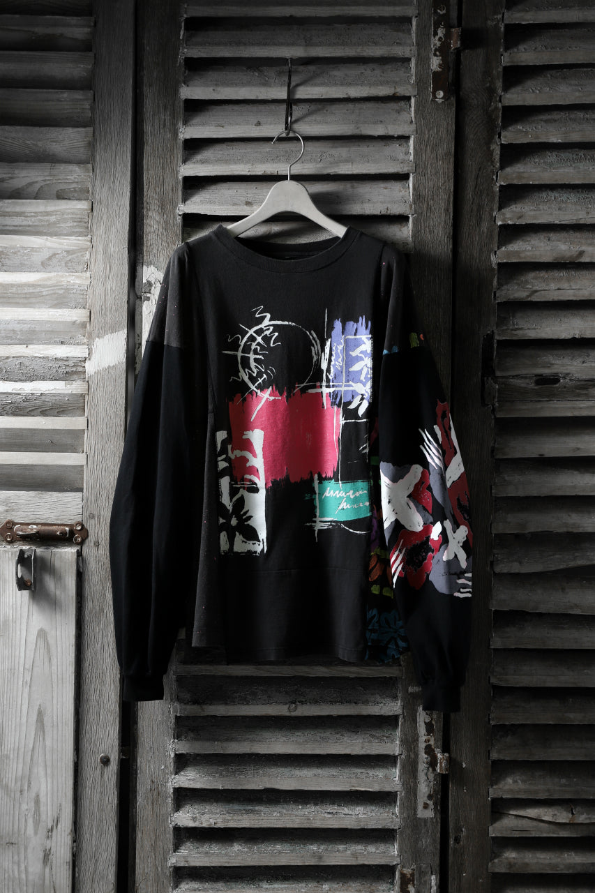 CHANGES VINTAGE REMAKE QUARTET PANEL LONG SLEEVE TEE (MULTI BLACK #B)