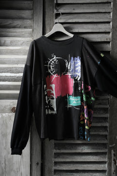 画像をギャラリービューアに読み込む, CHANGES VINTAGE REMAKE QUARTET PANEL LONG SLEEVE TEE (MULTI BLACK #B)