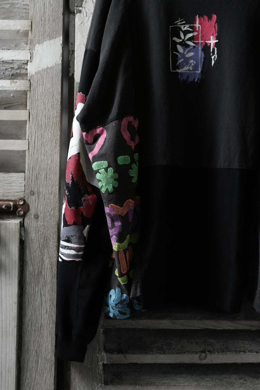 画像をギャラリービューアに読み込む, CHANGES VINTAGE REMAKE QUARTET PANEL LONG SLEEVE TEE (MULTI BLACK #B)