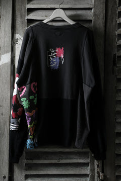 画像をギャラリービューアに読み込む, CHANGES VINTAGE REMAKE QUARTET PANEL LONG SLEEVE TEE (MULTI BLACK #B)