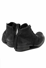 画像をギャラリービューアに読み込む, BORIS BIDJAN SABERI HORSE PUNCHING LEATHER LACE UP MIDDLE BOOTS / WASHED &amp; HAND-TREATED &quot;BOOTS4-SIN&quot; (BLACK)