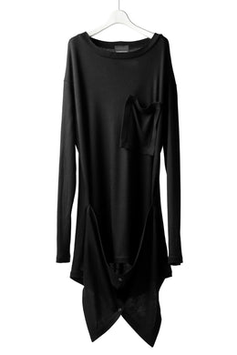 SOSNOVSKA SAGGING FRONT LONG SLEEVE TOP (BLACK)