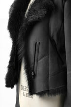 Load image into Gallery viewer, A.F ARTEFACT SHEEP SHEARLING MOUTON JACKET / LADIES (GREY x BLACK)