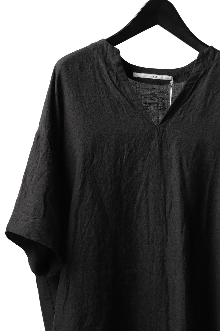 _vital minimal tunica tops / linen (BLACK)