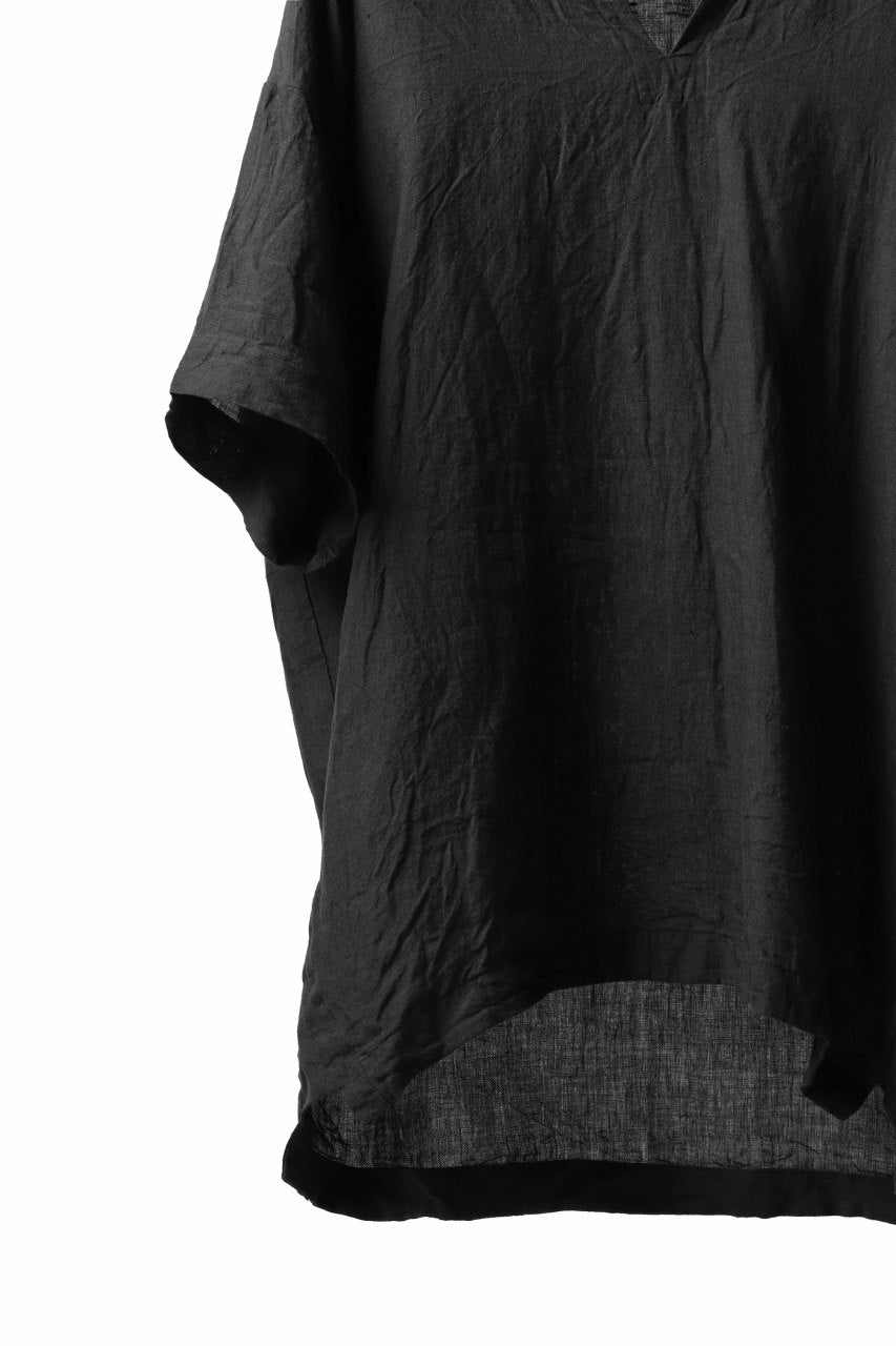 画像をギャラリービューアに読み込む, _vital minimal tunica tops / linen (BLACK)