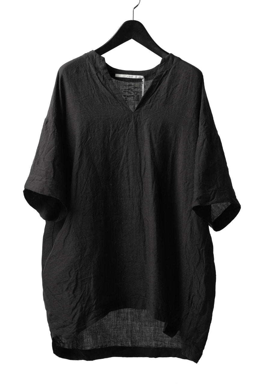 _vital minimal tunica tops / linen (BLACK)