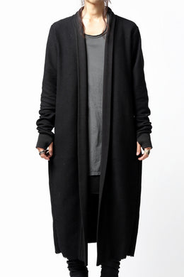 thomkrom LONG CARDIGAN JACKET / OVERLOCK STITCHED (BLACK)