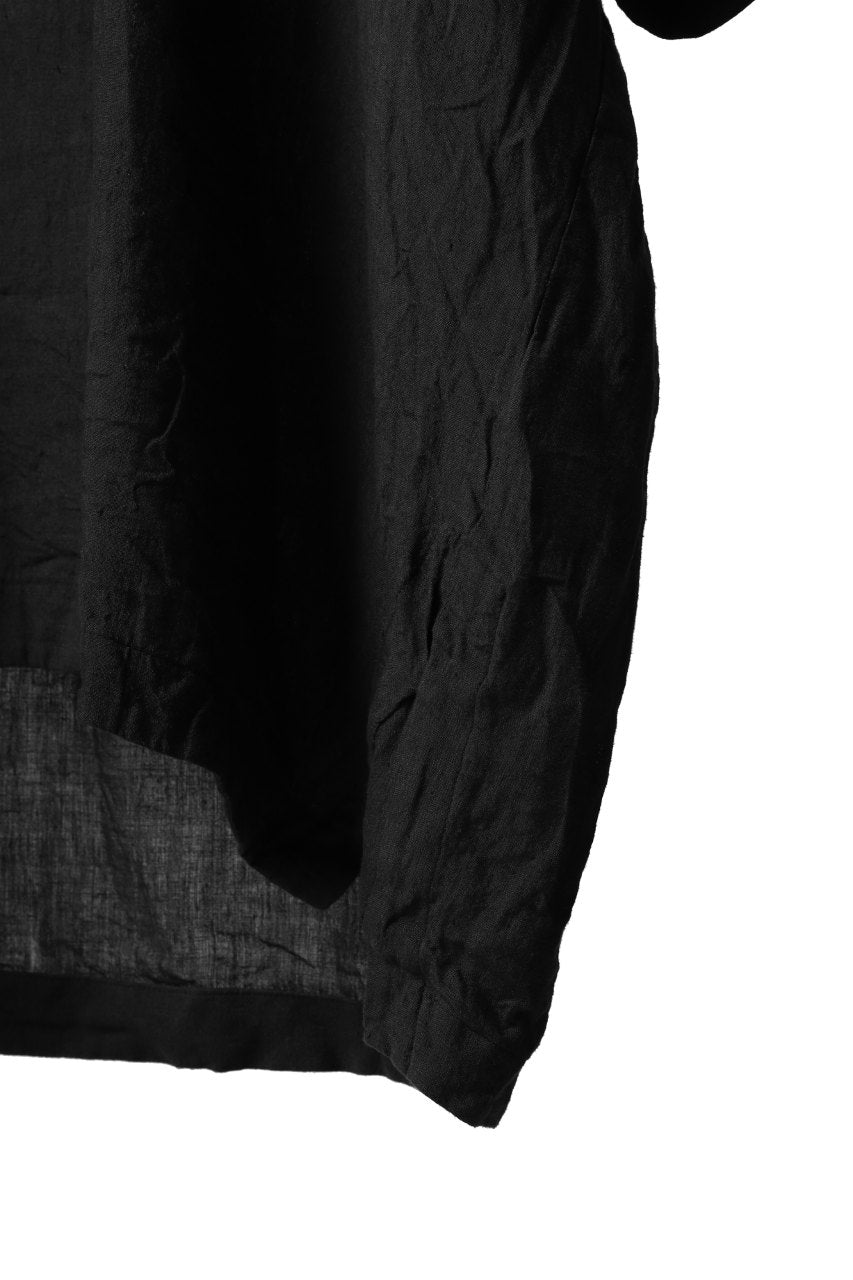 _vital minimal tunica tops / linen (BLACK)