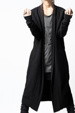 画像をギャラリービューアに読み込む, thomkrom LONG CARDIGAN JACKET / HEAVY WAFFLE JERSEY (BLACK)