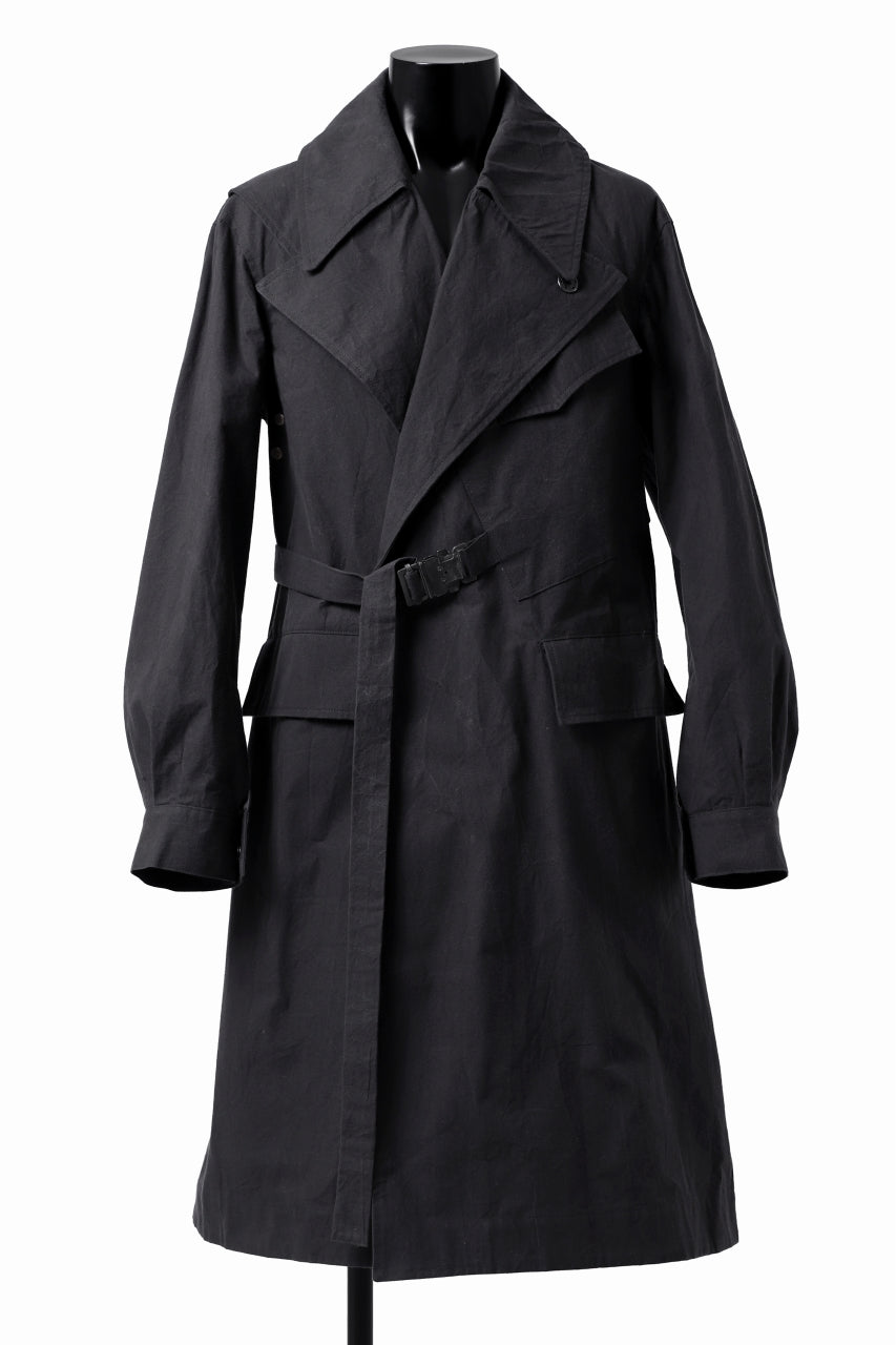 ierib exclusive storm coat 1940  / boiled waxy cotton (GREY)