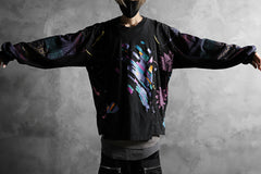 Load image into Gallery viewer, CHANGES VINTAGE REMAKE QUARTET PANEL LONG SLEEVE TEE (MULTI BLACK #A)