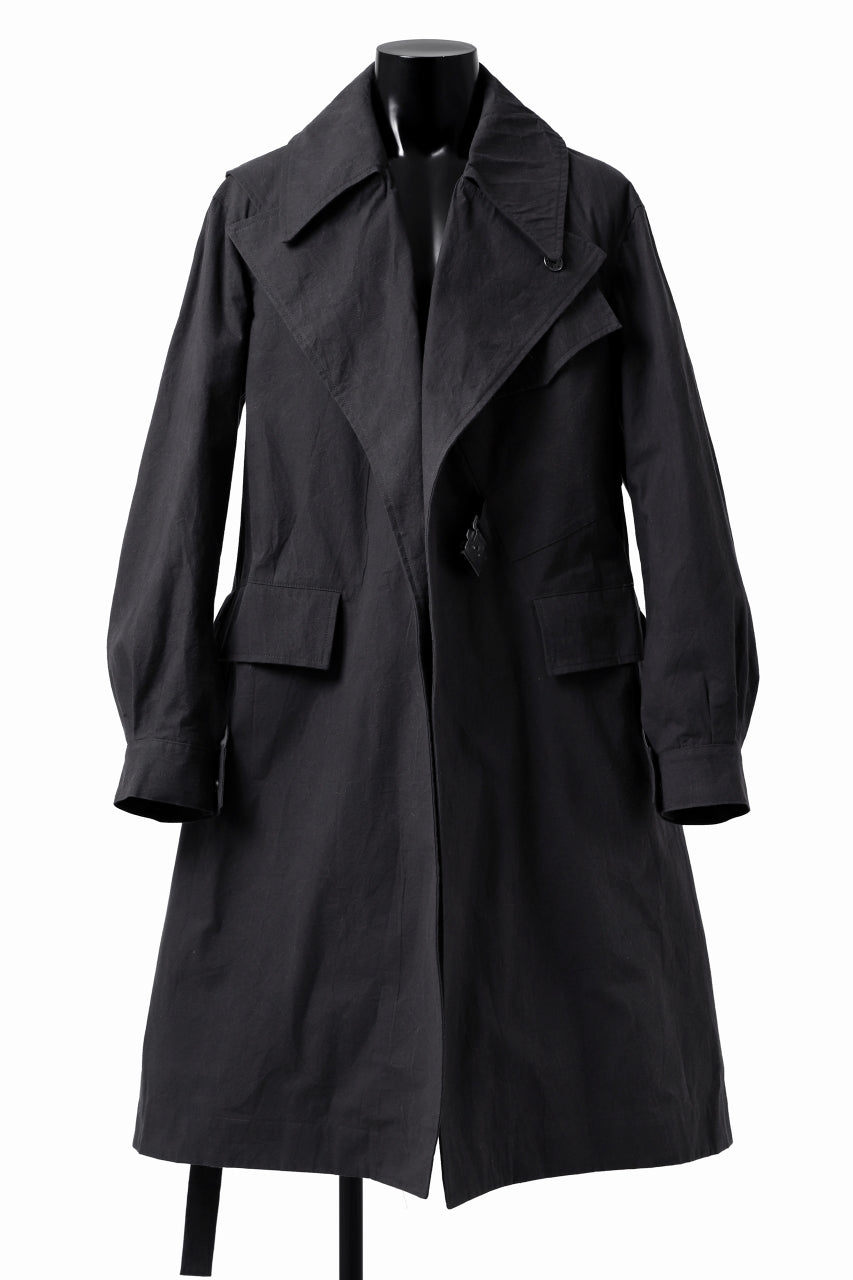 ierib exclusive storm coat 1940  / boiled waxy cotton (GREY)