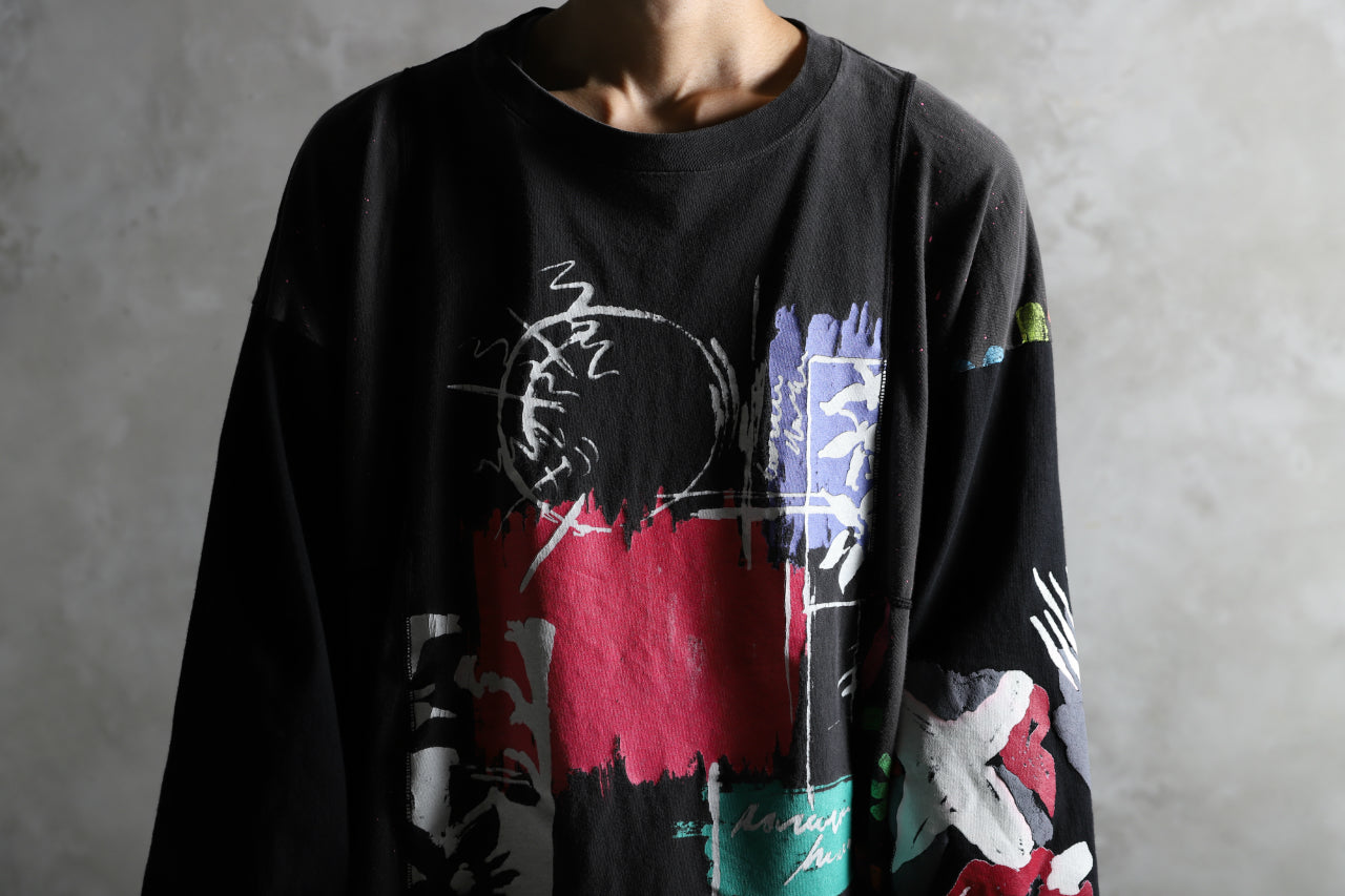 CHANGES VINTAGE REMAKE QUARTET PANEL LONG SLEEVE TEE (MULTI BLACK #B)