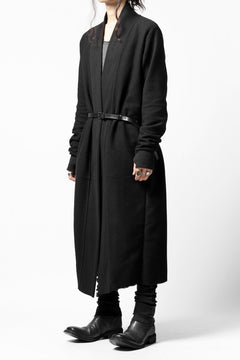 画像をギャラリービューアに読み込む, thomkrom LONG CARDIGAN JACKET / HEAVY WAFFLE JERSEY (BLACK)