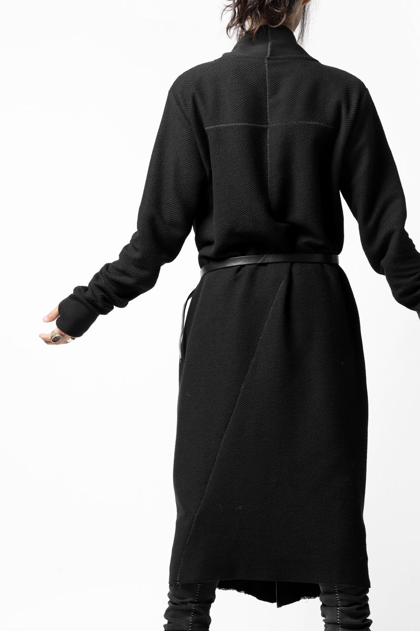 Load image into Gallery viewer, thomkrom LONG CARDIGAN JACKET / OVERLOCK STITCHED (BLACK)