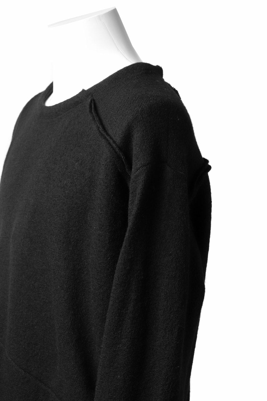 Load image into Gallery viewer, KLASICA SAB CREW PULL OVER / WOOL&amp;COTTON JERSEY (BLACK)
