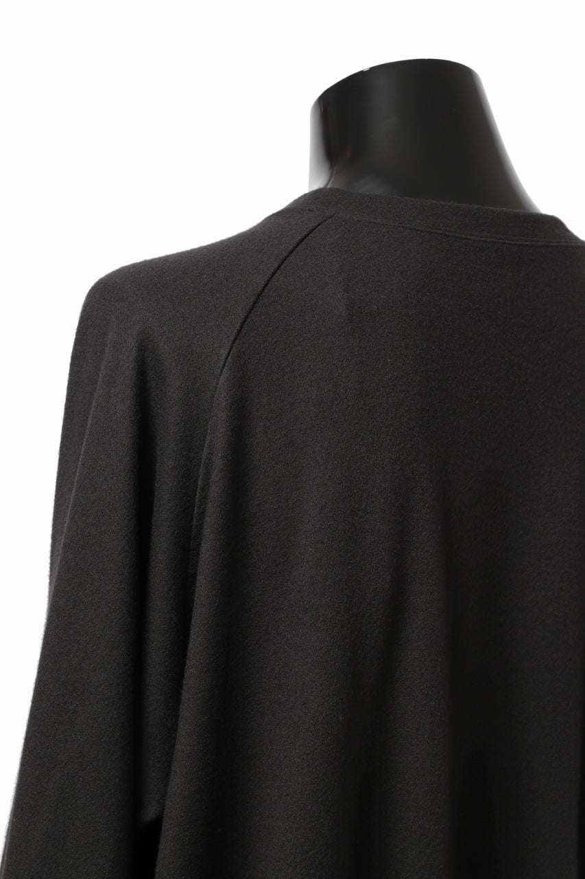 Load image into Gallery viewer, COLINA TUCK SWEAT TOP / SUPER 140s WASHABLE WOOL (EBONY)