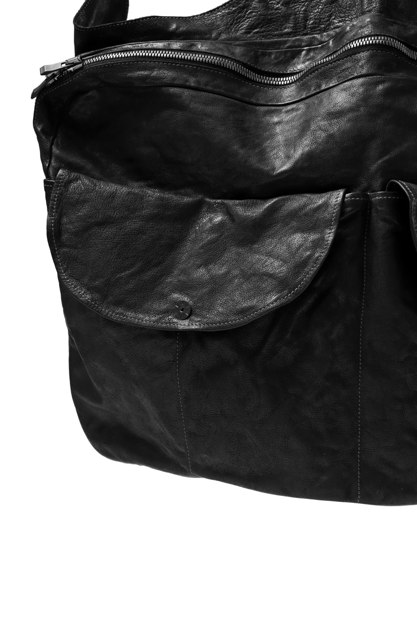 incarnation exclusive MW-3 BACK-PACK BAG / BUFFALO LEATHER PIECE DYED (BLACK)