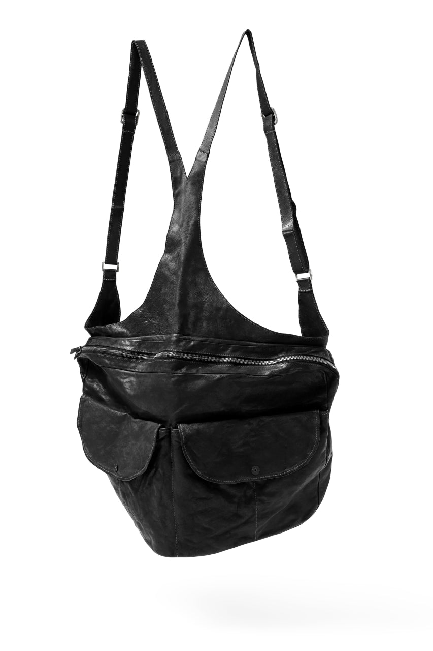 Load image into Gallery viewer, incarnation exclusive MW-3 BACK-PACK BAG / BUFFALO LEATHER PIECE DYED (BLACK)