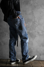 画像をギャラリービューアに読み込む, CHANGES VINTAGE REMAKE PATCHWORK DENIM TAPERED PANTS / VINTAGE DENIM (INDIGO #C)