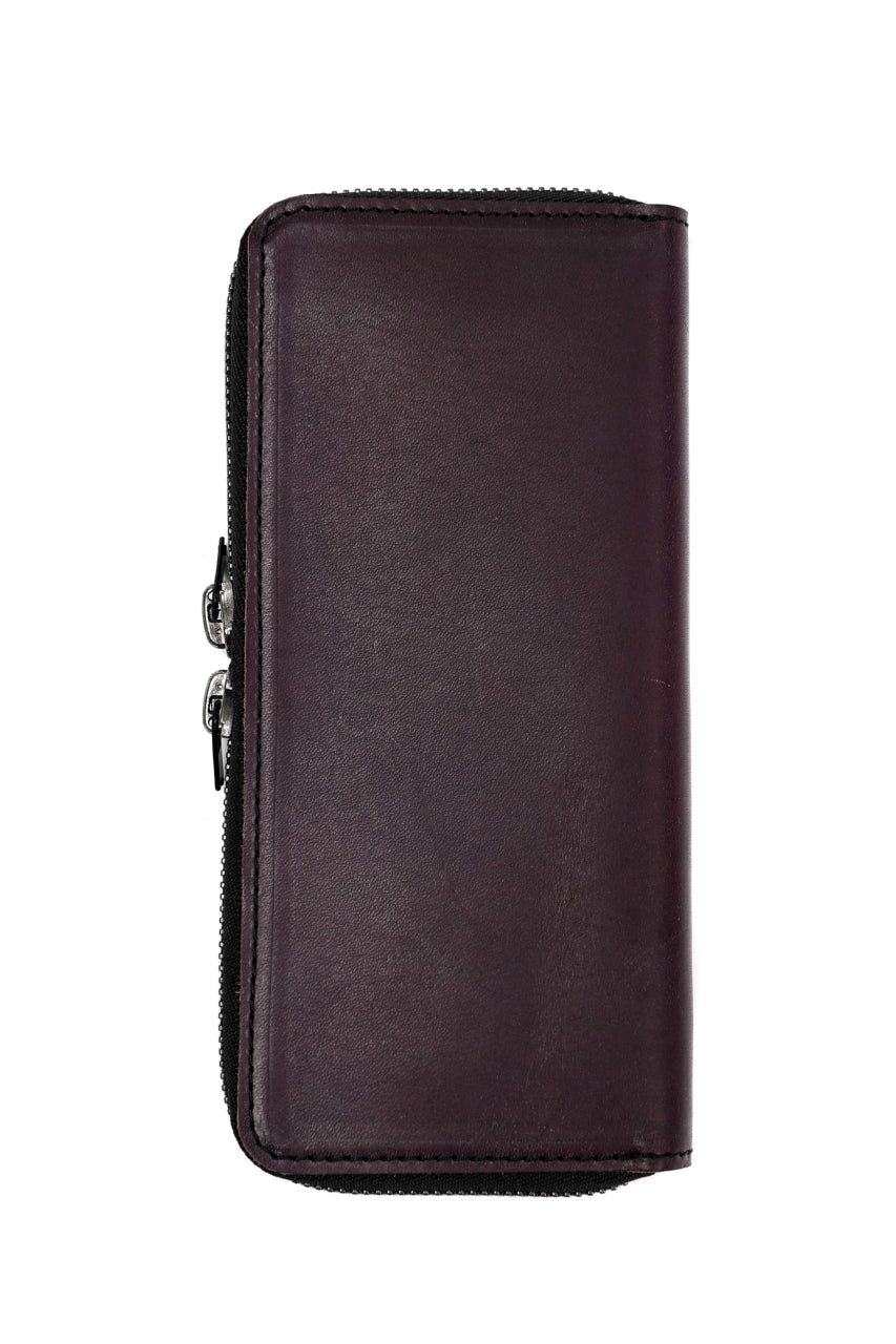 Load image into Gallery viewer, Portaille ROUND ZIP LONG WALLET / ELBAMATTE (PURPLE)
