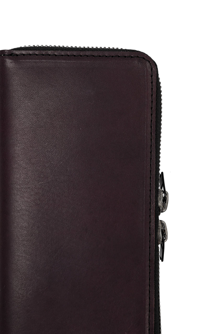 Load image into Gallery viewer, Portaille ROUND ZIP LONG WALLET / ELBAMATTE (PURPLE)