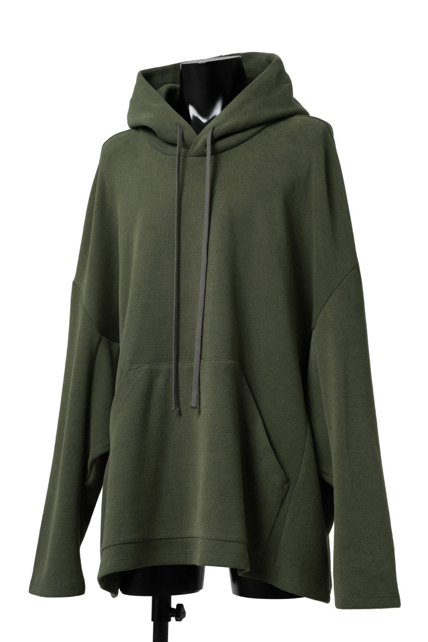 Load image into Gallery viewer, A.F ARTEFACT DOLMAN HOODIE PULLOVER / COPE KNIT JERSEY (KHAKI)