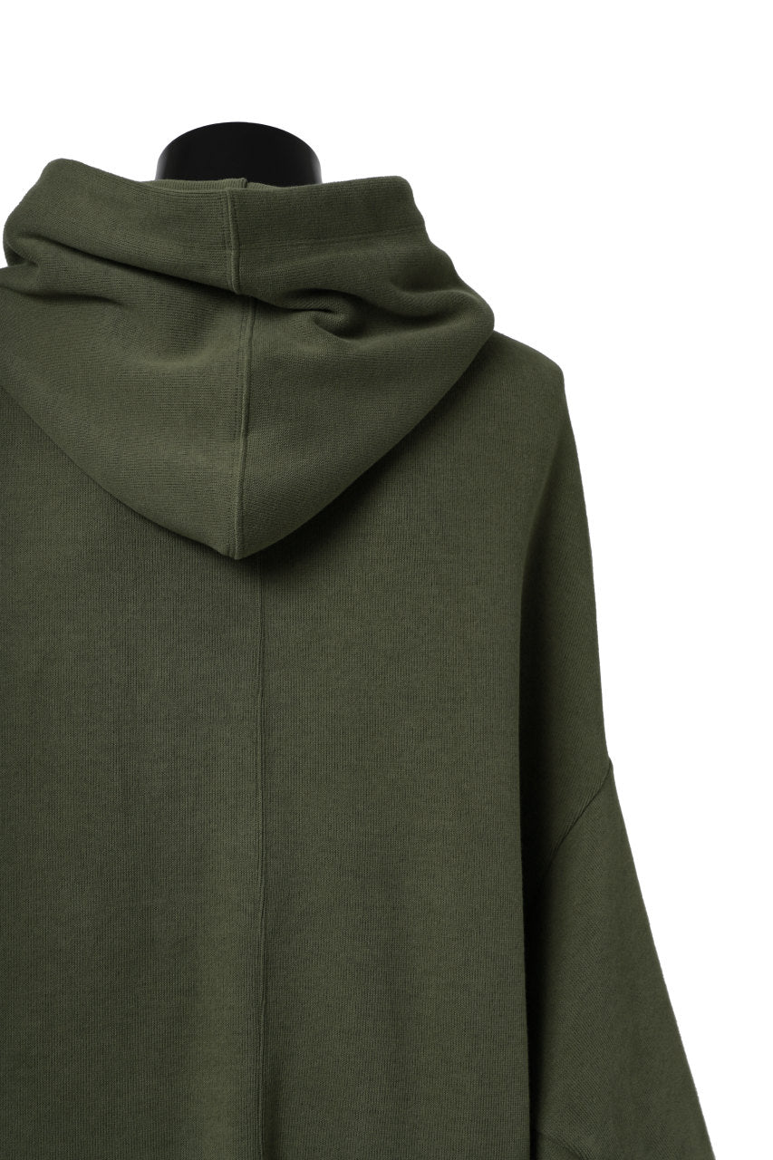 A.F ARTEFACT DOLMAN HOODIE PULLOVER / COPE KNIT JERSEY (KHAKI)