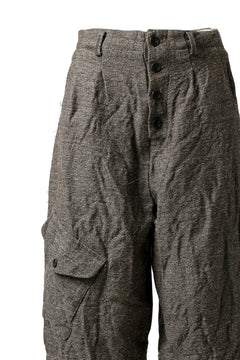 Load image into Gallery viewer, YUTA MATSUOKA buggy pants / goat wool (brown)