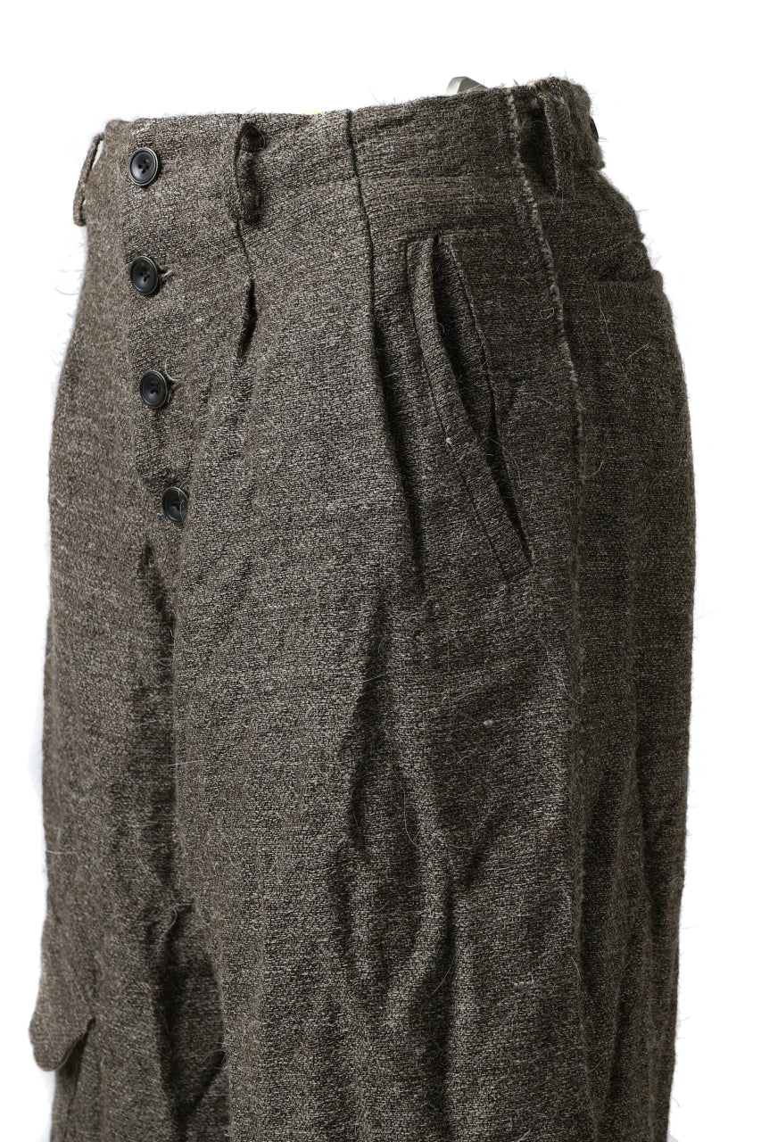 YUTA MATSUOKA buggy pants / goat wool (brown)