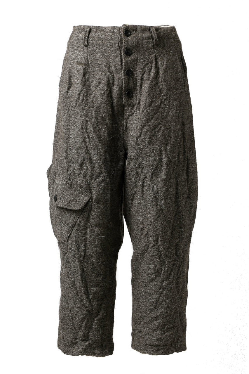 YUTA MATSUOKA buggy trousers / primitive wool (brown)