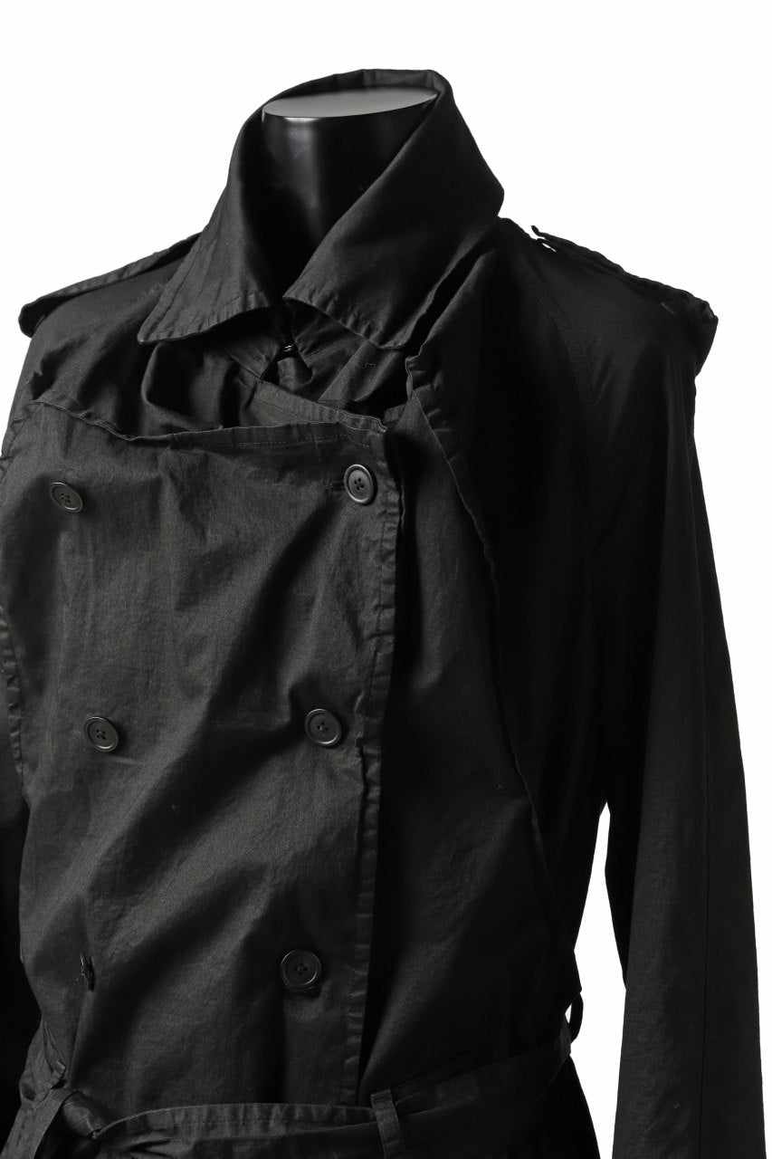 Load image into Gallery viewer, RUNDHOLZ DIP MILITARY TRENCH COAT (BLACK)