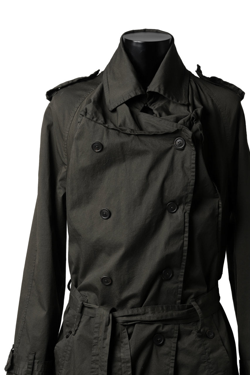Load image into Gallery viewer, RUNDHOLZ DIP MILITARY TRENCH COAT (PINE*DARK KHAKI)