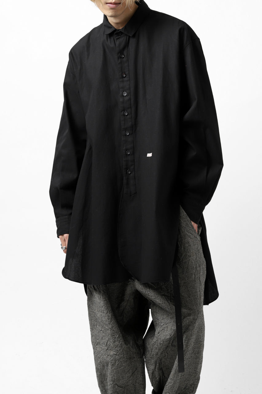 Load image into Gallery viewer, KLASICA SH-39 OVERSIZED CLASSIC OUTER SHIRT / DRY BACK TWILL (BLACK)