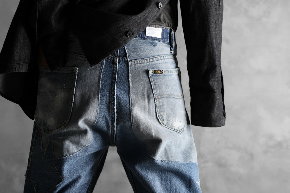 画像をギャラリービューアに読み込む, CHANGES VINTAGE REMAKE DENIM STRAIGHT PANTS / RARE DENIM (INDIGO #A)