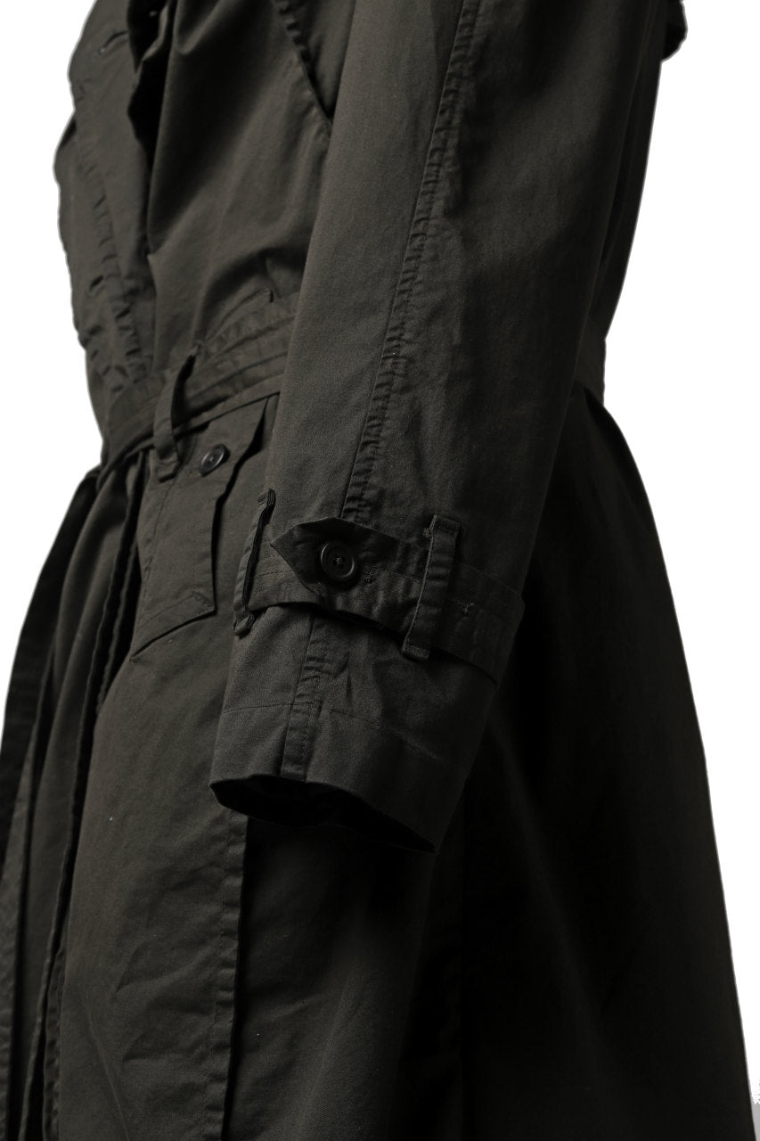 Load image into Gallery viewer, RUNDHOLZ DIP MILITARY TRENCH COAT (PINE*DARK KHAKI)