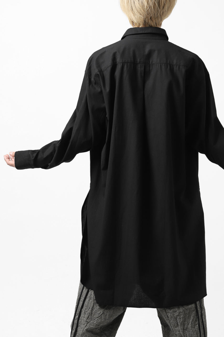 KLASICA SH-039 OVERSIZED CLASSIC OUTER SHIRT / DRY BACK TWILL (BLACK)