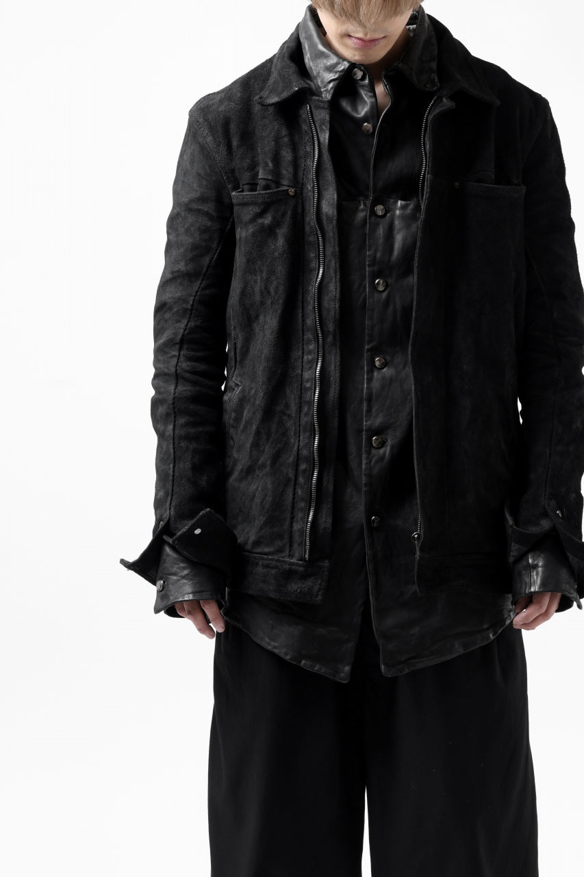 画像をギャラリービューアに読み込む, incarnation REVERSE HORSE SKIN JEAN JACKET JJ-1Z (BLACK)