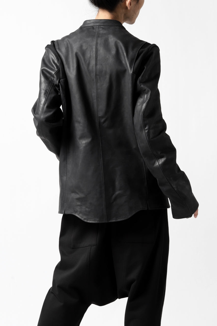 Load image into Gallery viewer, ierib exclusive single biker jacket / Nicolas Italy Vachetta (BLACK)