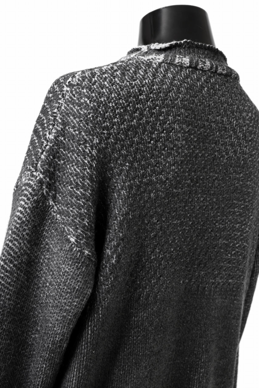 ISAMU KATAYAMA BACKLASH LOOSEY KNIT PULLOVER / PIGMENT PRINTED