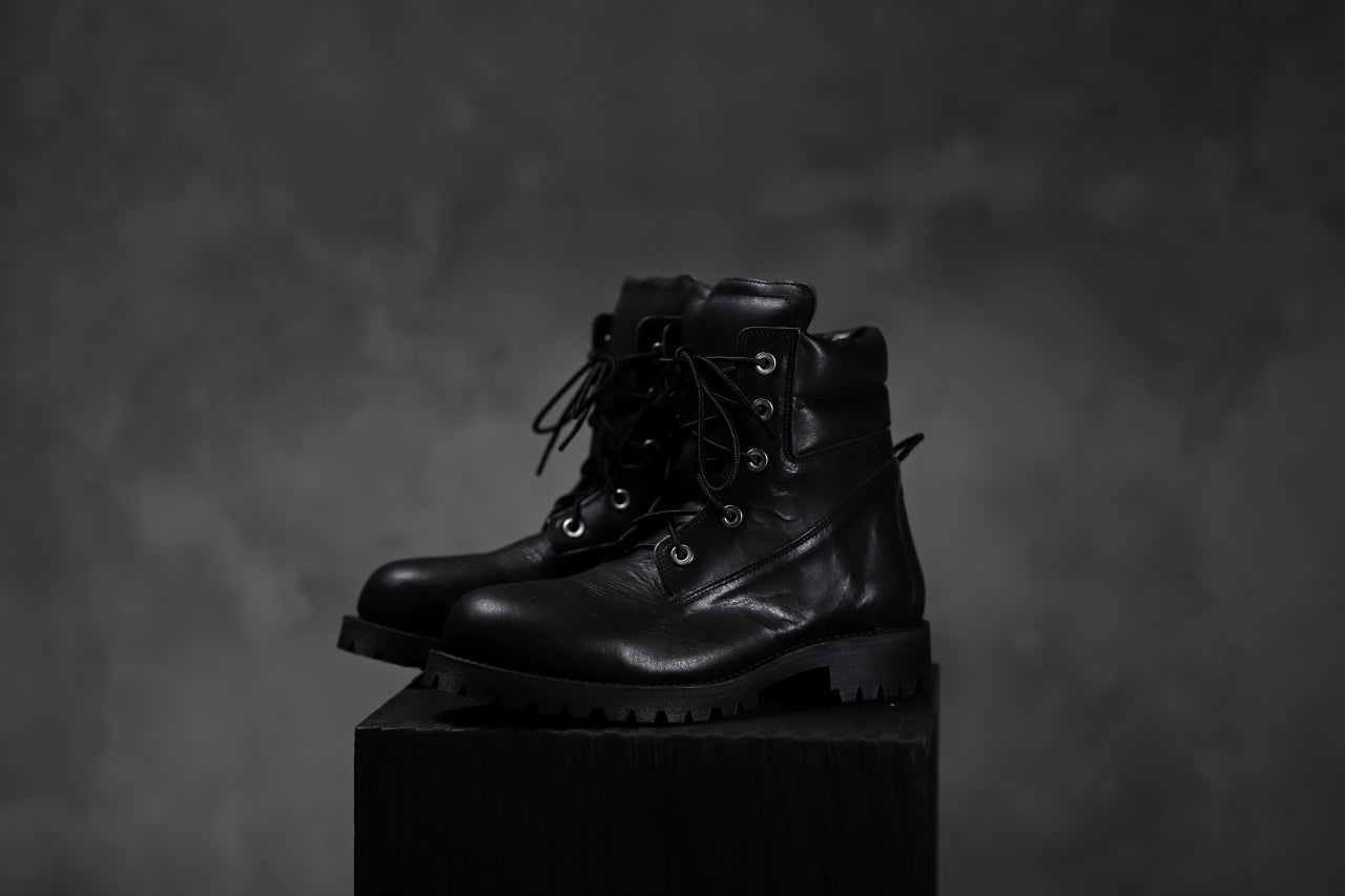 Portaille exclusive LEX-W20 TREK Laced Boots / VACCHETTA SMOOTH (BLACK)