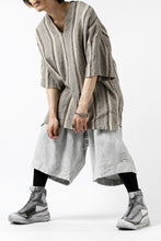 Load image into Gallery viewer, _vital tucked volume short pants / JP-ink dyed organic soft linen (L.GREY)