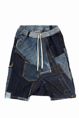 BACKLASH xx LOOM exclusive The Re-BUILD VINTAGE CUSTOM SARROUEL SHORTS (DENIM ASSORT-Ｂ)