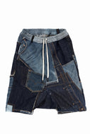 BACKLASH xx LOOM exclusive The Re-BUILD VINTAGE CUSTOM SARROUEL SHORTS (DENIM ASSORT-Ｂ)