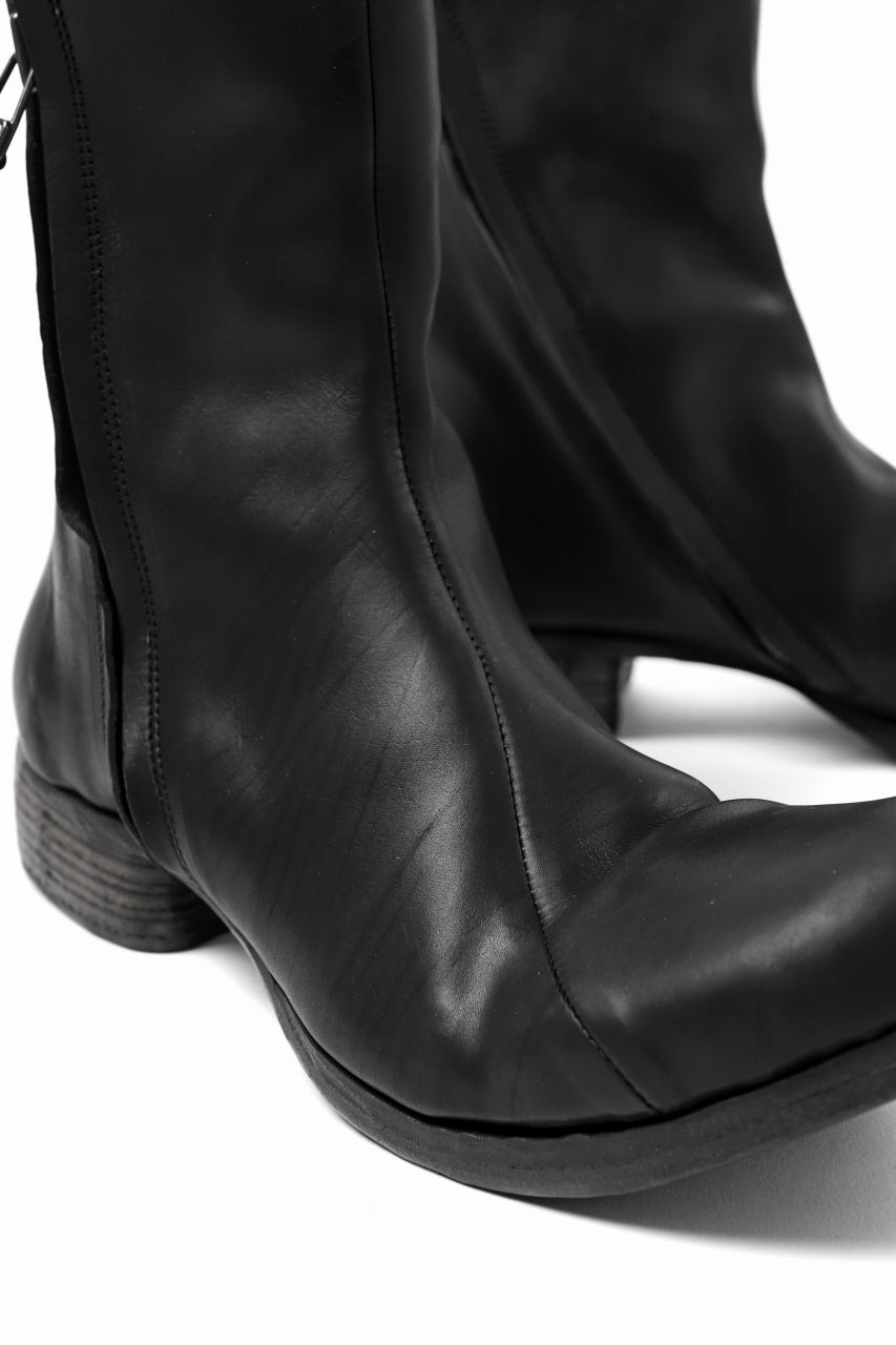 【予約商品】Portaille exclusive PL20 Asymmetry Layered Zip Boots (GUIDI FIORE / NERO)
