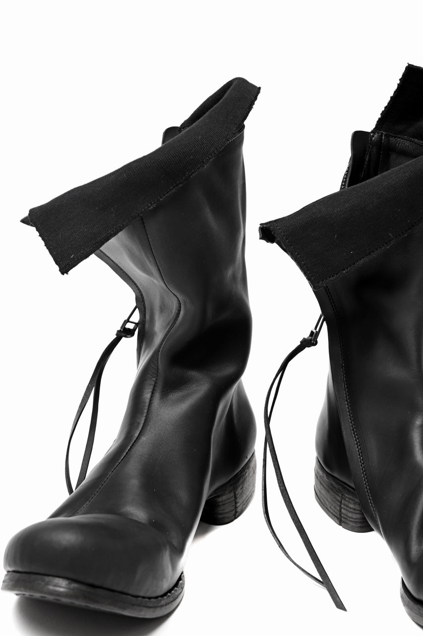 画像をギャラリービューアに読み込む, 【予約商品】Portaille exclusive PL20 Asymmetry Layered Zip Boots (GUIDI FIORE / NERO)