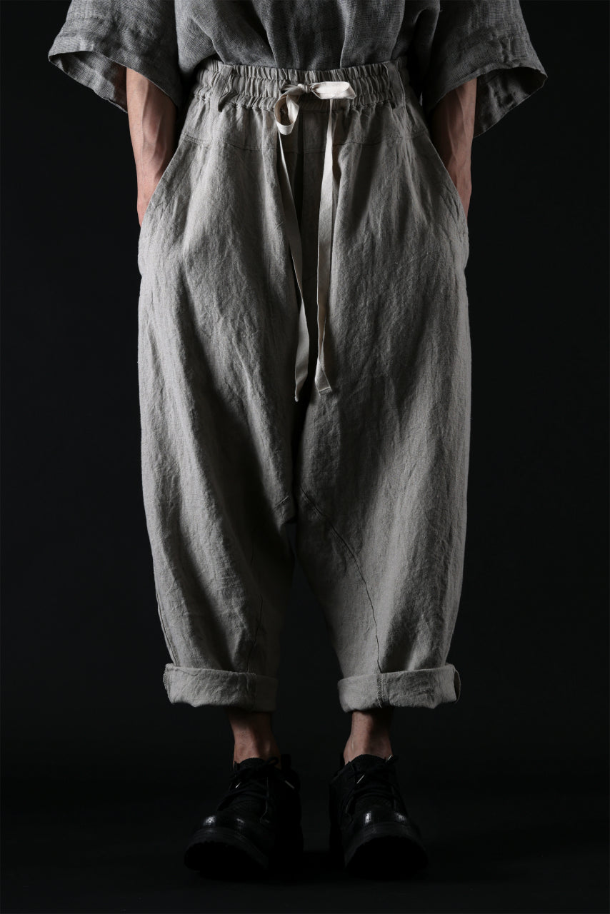 Load image into Gallery viewer, _vital deep sarouel easy pants / natural linen (LIGHT BEIGE)